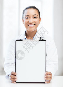 保健医疗女医生听诊器空白处方图片