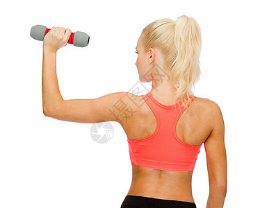 健身,运动饮食轻的运动女轻哑铃图片