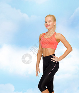 健身,运动饮食穿着运动服的漂亮运动女人图片