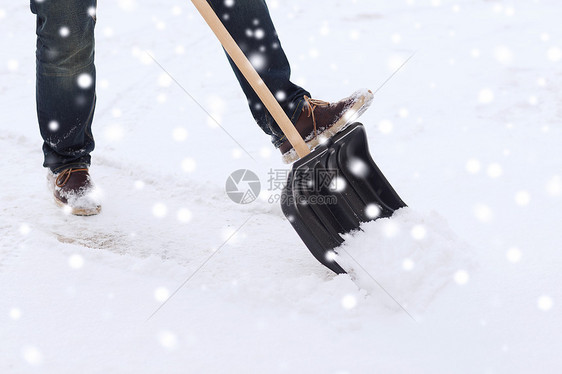 交通,冬天,人车辆的特写的人挖雪用铲子图片