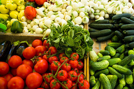 市场上的各种蔬菜图片