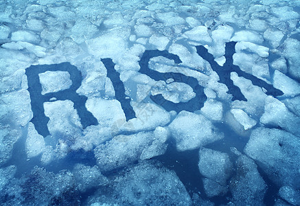 风险危险个薄冰的,词嵌入个破裂的冰湖中,警告任何人都要非常谨慎,危险情况的商业象征,这非常危险的图片