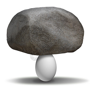 非凡的力量与沉重的岩石巨石个脆弱的白蛋顶部,个的可能信念的能力,以实现什么可能的图片