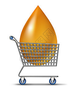 购买燃料种商业,石油天然气行业的价格辆金属购物车运输汽油石油产品的巨大液体滴能源市场的象征图片