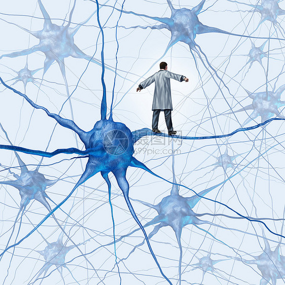 大脑研究种医学提出了挑战,位科学医生人类神经元连接上行走,种高线紧绳隐喻,个迷宫般的神经元,寻找自图片