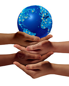 全球教育社区儿童学发展的,与群代表少数民族的轻人合作,朋友,共同拥个世界星球图片