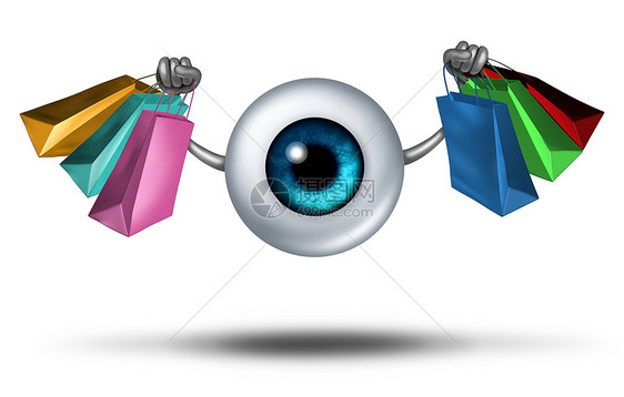 消费者趋势购物研究时尚趋势追随者的,个人的眼球人物,持购物袋零售购买象征,为客户提供保护图片