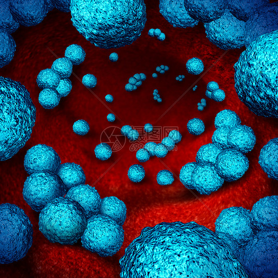 超级细菌MRSA医疗保健抗菌药物耐药健康风险符号人体内细菌感染的三维图示,多重耐药微生物的标志图片