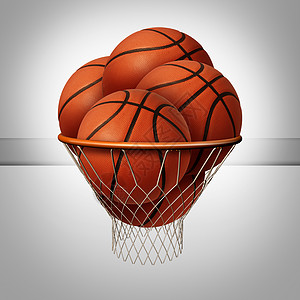 繁荣的顶级成功的象征,篮球篮球网内个图标的隐利润个商业隐喻图片