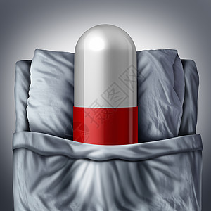 以帮助你获得睡眠,种巨大的药丸,床上睡觉,个保健图标背景