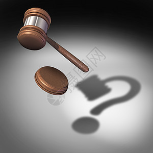 法律问题的法庭问题的符号法律咨询图标法官的木槌木槌,个声音块,投下个阴影,问号,代表合法问题的确定图片