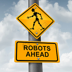 机器人icon机器人机器人技术种交通标志,未来主义的人形机器人图标,未来人工智能高科技制造自动驾驶汽车工程创新的象征背景