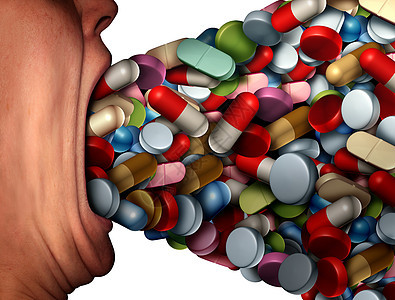 太多的药丸健康风险符号药物过量过量处方药药的,个人个巨大的张嘴摄入过量的药物,个药物与三维插图元素图片