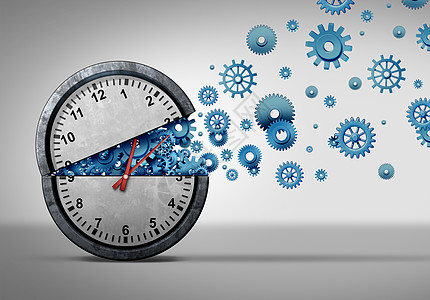 业务时间个时间表的想法个开放的时钟与齿轮齿轮象出来个公司会议时间表管理个3D插图图片