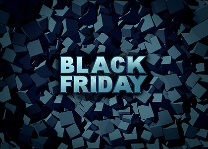 黑色星期五促销标志个销售横幅,文字黑暗的背景,以庆祝假日季节购物的低价零售商店提供折扣购买机会3D插图图片