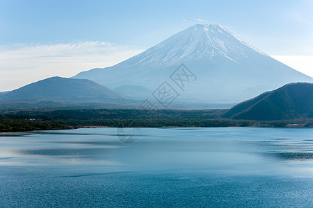 山富士富士山与莫托苏湖山梨日本图片