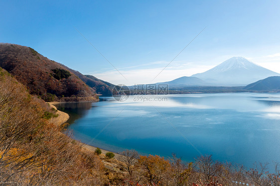 山富士富士山与莫托苏湖山梨日本图片