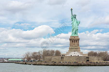 美国纽约市自由女神像背景图片