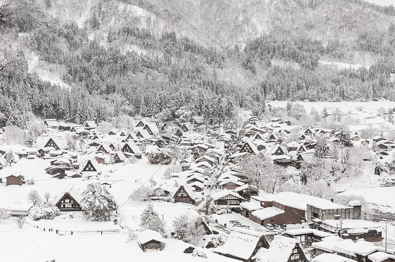 空中西拉卡瓦戈冬季雪吉夫楚布日本图片