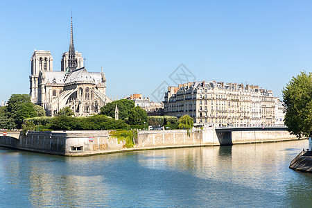 大教堂诺德梅莱姆斯香槟,河流塞纳河,巴黎,法国图片
