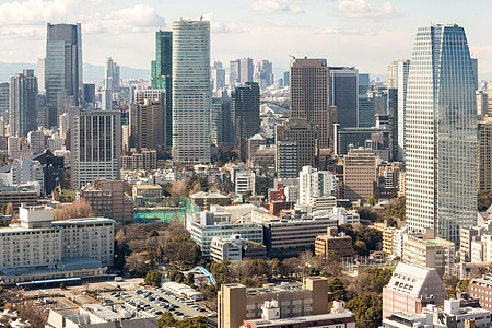 日本新宿市中心东京天际线图片