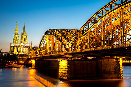 科隆大教堂霍恩佐伦桥,科隆,德国图片