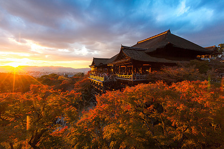 京都宫祖德拉寺日本背景图片