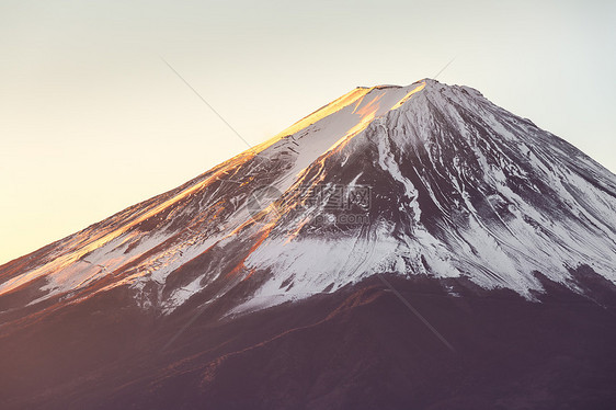 富士山冬季日出图片