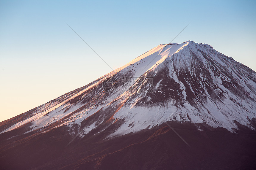 富士山冬季日出图片