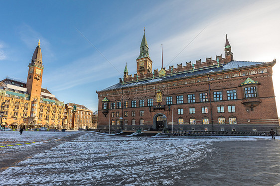 丹麦哥本哈根市政厅的立图片