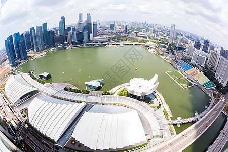 新加坡城市的鸟瞰图片