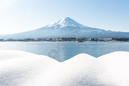 mt富士山雪景高清图片