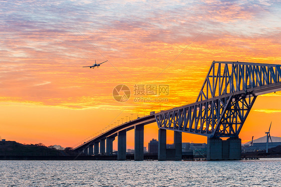 东京地标,东京门桥东京日本日落图片