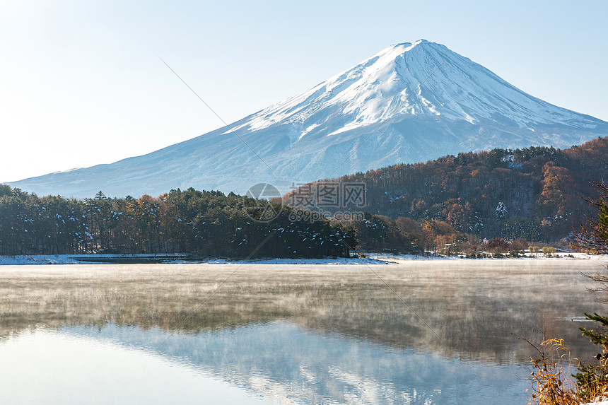 Mt富士雪深秋kawaguchikokawaguchi湖日本富士山高清图片下载 正版图片 摄图网