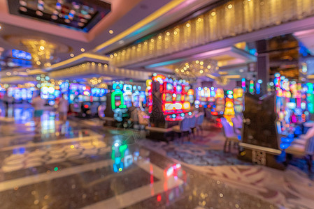 拉斯维加斯赌场背景美国内华达州拉斯维加斯市赌场的抽象模糊背景背景图片
