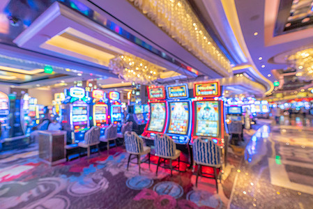 拉斯维加斯赌场背景美国内华达州拉斯维加斯市赌场的抽象模糊背景背景图片