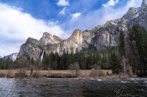 约塞米蒂山谷景观美国加利福尼亚州旧金山Yosemite公园的Yosemite山谷景观图片
