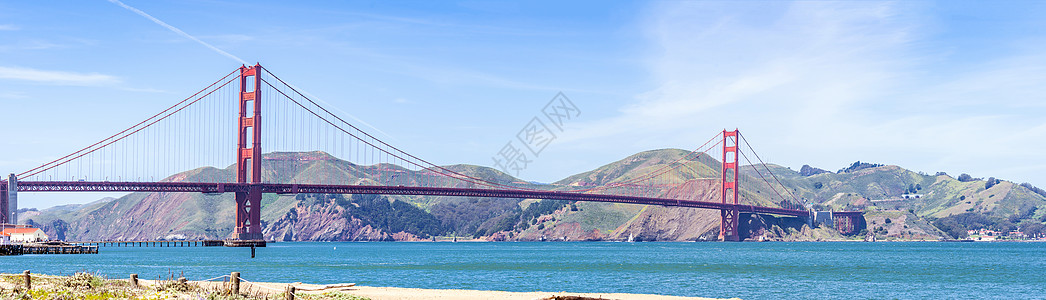 金门大桥旧金山加州,美国西海岸太平洋全景金门大桥图片