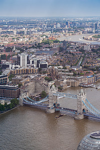 伦敦塔桥摩天大楼的鸟瞰图,英国伦敦金丝雀图片