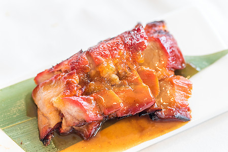 中式烧烤猪肉烤中国石鸡菜图片