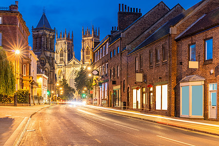 约克明斯特大教堂日落黄昏,约克,英国图片