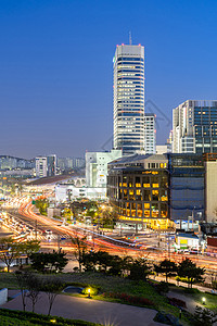 韩国首尔的HunginjimunDongdaemun门的城市景观图片