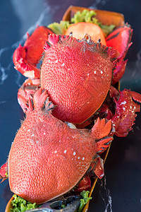 蒸汽红蛙蟹优质海鲜图片
