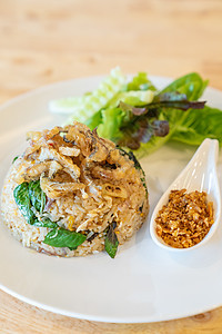 鸡蛋炒饭与炒肉饭与机蔬菜图片