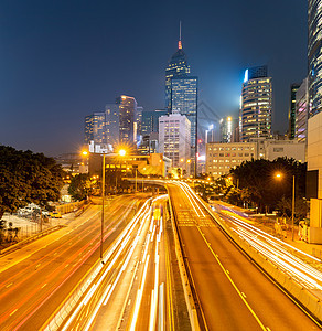 香港城市景观海中部香港市中心区晚上图片