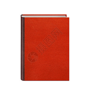 书与红色精装隔离白色背景图片