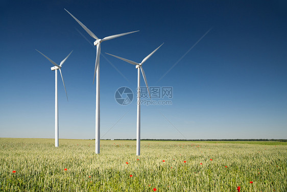 风力发电机涡轮弹簧景观图片