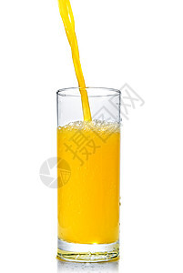 橙汁白色上分离成璃图片