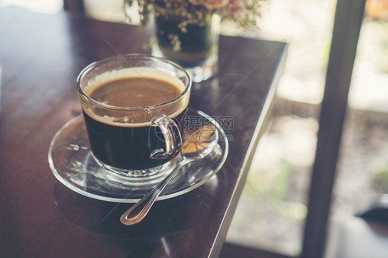 咖啡咖啡馆里的黑咖啡图片