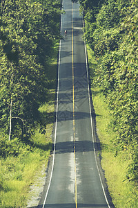 热带森林田的道路,泰国的Khaoyai公园图片